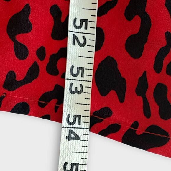 Pink Blush‎ Womens Dress Sz 2X Red Leopard Chiffon Maxi Cottagecore Whimsicore - Picture 10 of 10